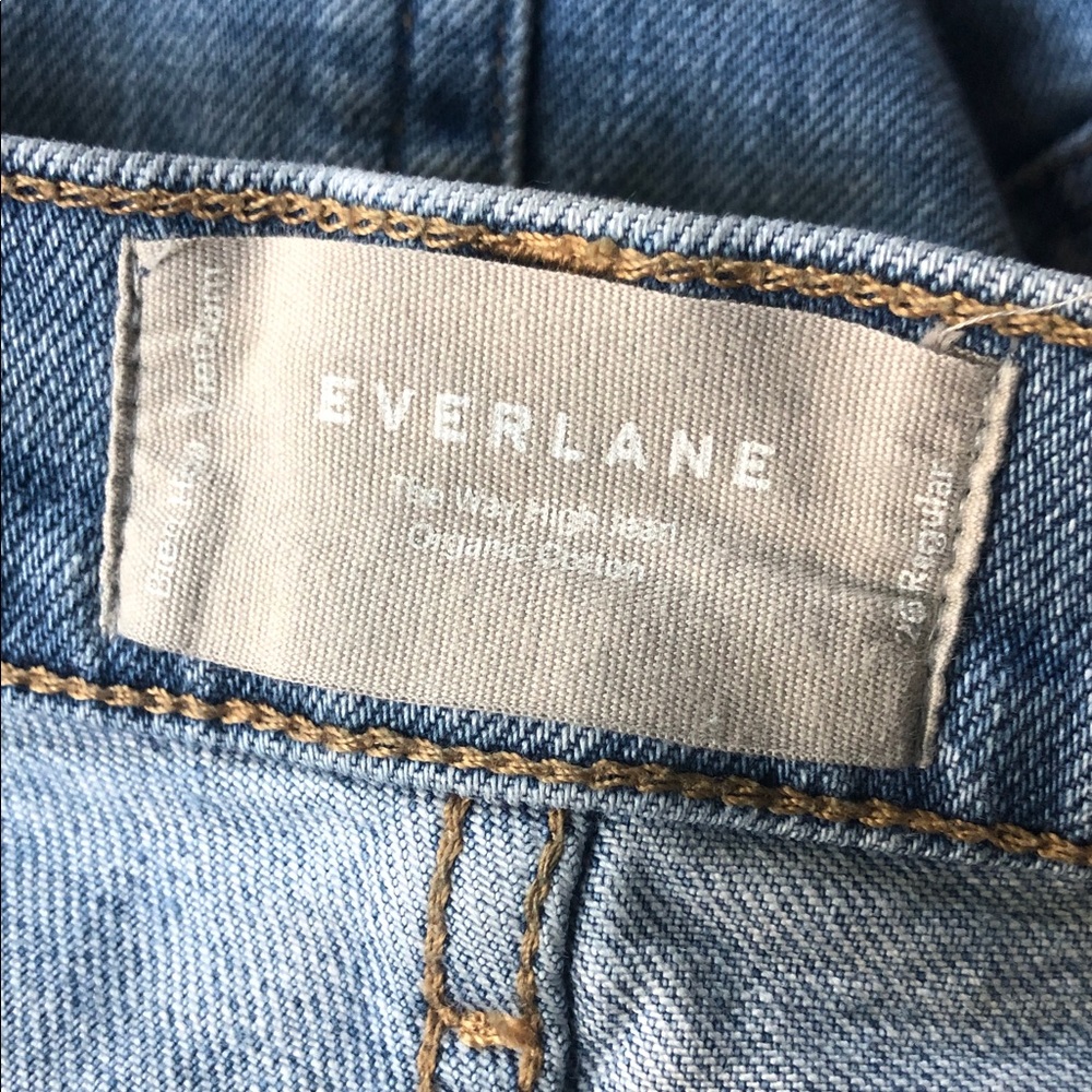 Everlane Way High Jean Organic Light Indigo Size 26 Regular - Picture 6 of 7